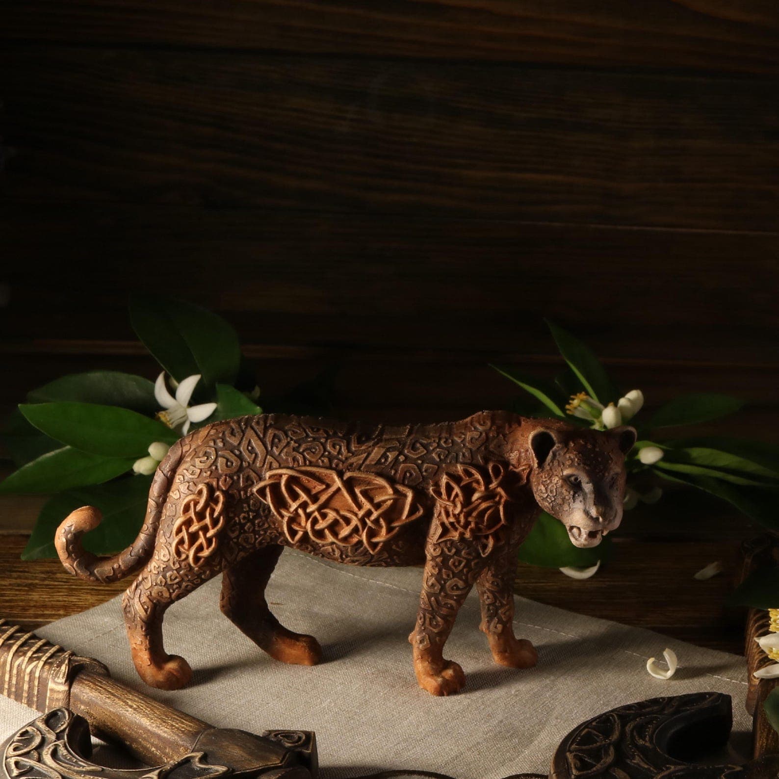 Hand-Carved Jaguar